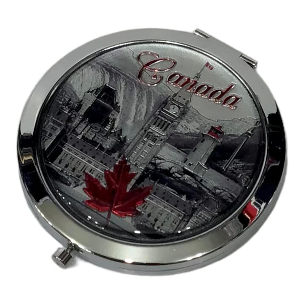 Canada Scenic Makeup Mirror Double Sided - Compact Mirror, Pocket Size for Purses and Travel