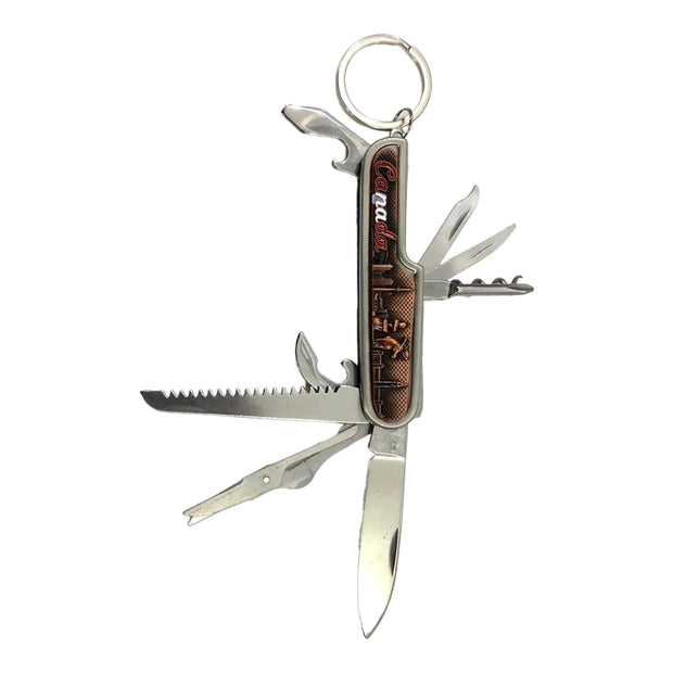 Canada Scenic Pocket Multitool with Safety Locking Handy Gifts for Men 9 in 1 Multi Tool with Knife Bottle Opener Screwdriver Perfect for Outdoor Survival Camping Hiking Simple Repair