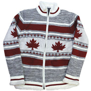 Canada Sock Pattern Unisex Knitted Zipper Sweater