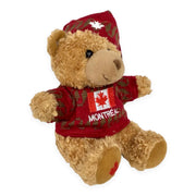 Canada Teddy Bear Plush Toy | Teddy Bear with Red Maple Leaf Sweater and Cap | Soft Stuffed Animal Baby Toy | Realistic Stuffed Small Teddy Bear Animal Toy | Mini Plush Animal Toy for KidsCanada Teddy Bear Plush Toy