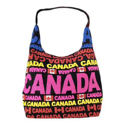 Canada Travel Tote Shoulder Bag | Tote Bag with Zipper and Shoulder Strap | Large Size Grocery Shopping Bag | Girls Shoulder Bag, Beach Bag, Hand Bag