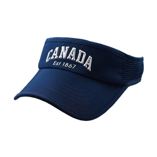 Canada Visor NAVY W/Metallic Words