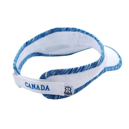 Visière Canada BLANCHE avec accents bleu chiné 