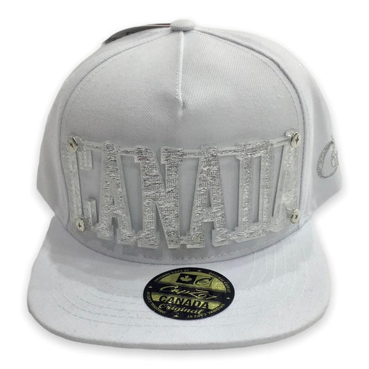 Canada White Baseball Cap Free Adjustable - Adults Unisex Men & Women Hat