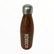 Wood Style Insulated Water Bottle - Canada Souvenir Bottle for Hot and Cold