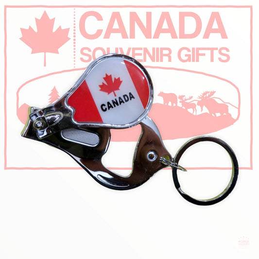 Canadian Flag Nail Clipper Keychain