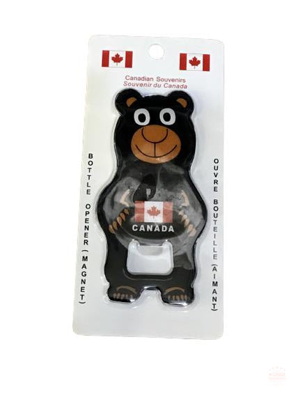 Canadian Funny Bear Metal Fridge Magnet Bottle Opener Souvenir