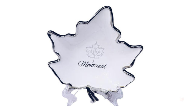 Canadian Ornamental Maple Leaf Accent Vanity Montreal 6" Plate