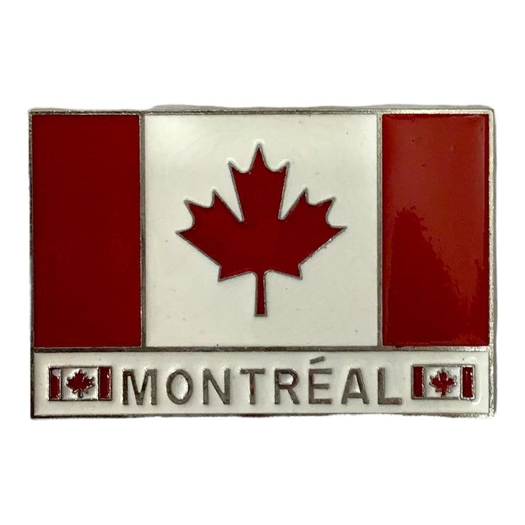 Canadian flag w/ Montréal name drop magnet 2” x 3”