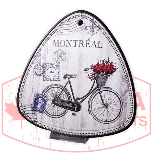 Ceramic Hot Plate kitchen Trivet Holder Montreal Themed Triangle Decor Design
