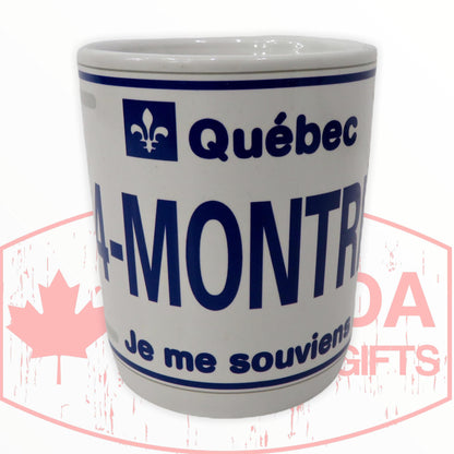 Coffee Mug 514-Montreal 11oz Ceramic | 514 MONTREAL Coffee Cup Quebec License Plate Theme