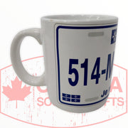 Coffee Mug 514-Montreal 11oz Ceramic | 514 MONTREAL Coffee Cup Quebec License Plate Theme
