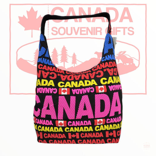 Everyday Large Multi-Purpose Travel Bag with Canada Country Flag - Durable Shoulder Bag for Shopping, Work, and School - Multicolor