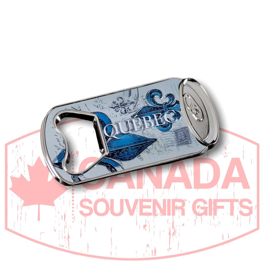 Fridge Magnet Quebec Can Shaped Bottle Opener