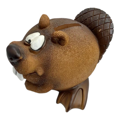 Funny Beaver Money Bank (Brown) Unbreakable Piggy Bank