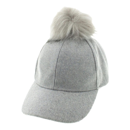 Toddler Girl Pompom Baseball Cap