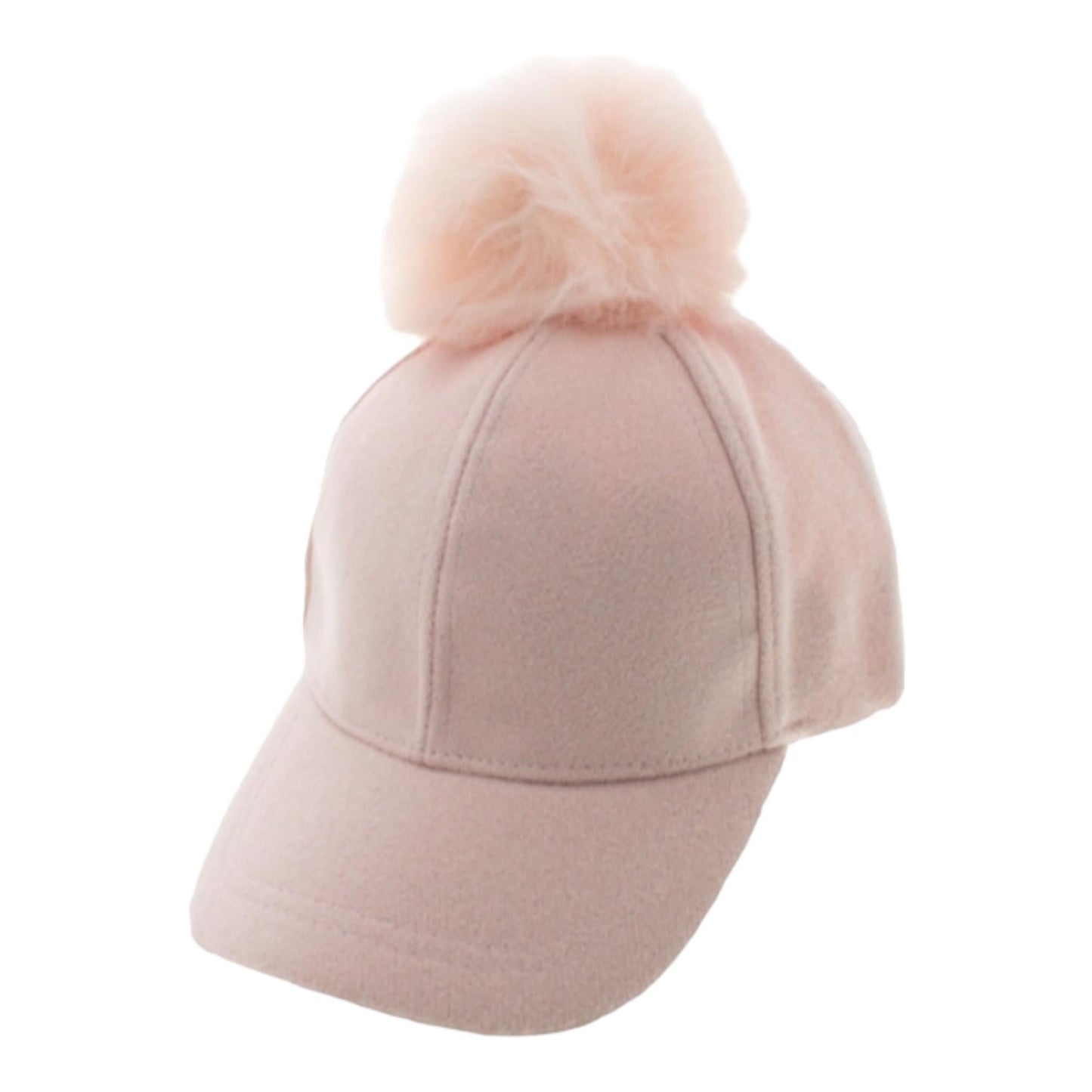 Casquette de baseball à pompon pour toute-petite fille