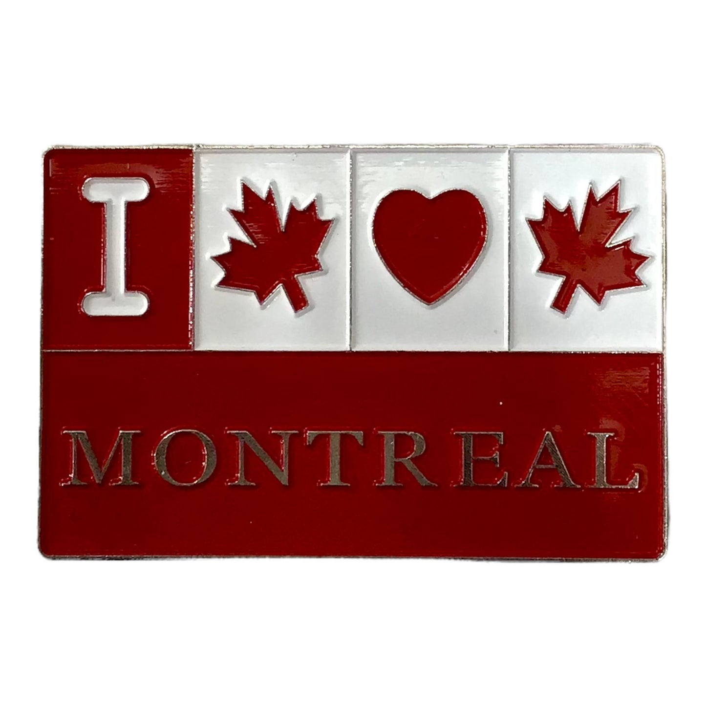 Aimant de réfrigérateur en métal J'aime Montréal Aimant Montréal Souvenir
