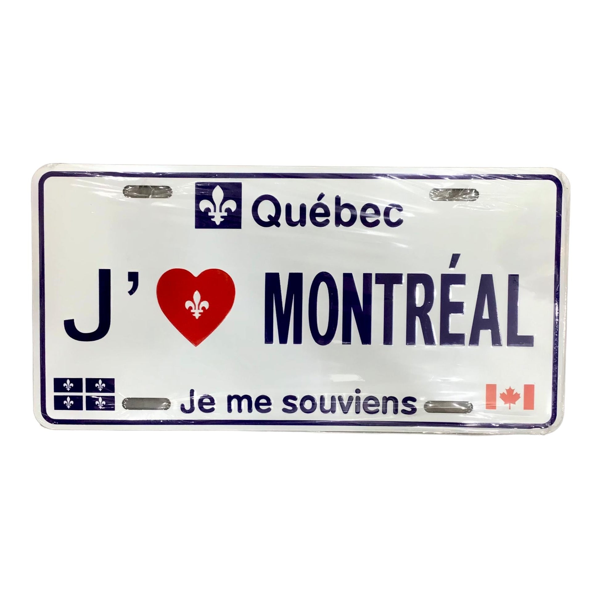 J’❤️Montréal Customized Quebec Car Plate Size Novelty Souvenir Gift Plate