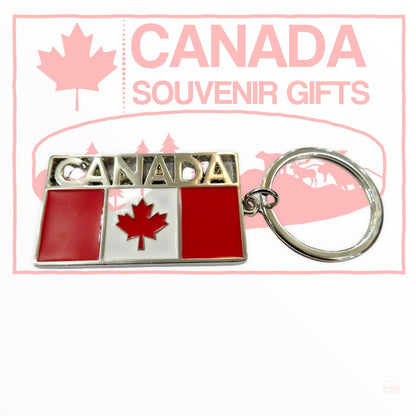 Porte-clés - Métal Canada National Drapeau canadien Porte-clés | Porte-clés cadeau hommes femmes porte-clés