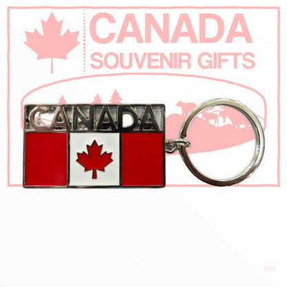 Porte-clés - Métal Canada National Drapeau canadien Porte-clés | Porte-clés cadeau hommes femmes porte-clés