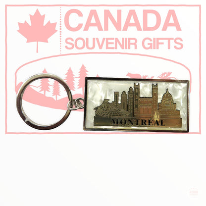 Key Holder - Montreal Skyline Scene Metal Keychain