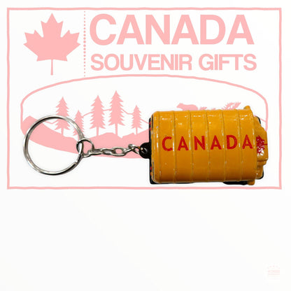 Keychain - Canadian School Bus Metal Key Holder | Canada Souvenir Gift