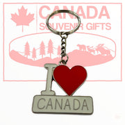 Keychain I Love Canada, In Heart Shape