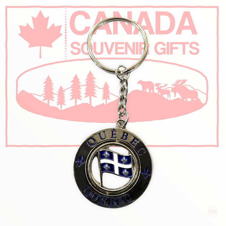 Keychain - Quebec Canada Flag Key Holder - Souvenir Porte Cle