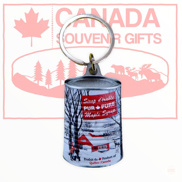 Keychain - Quebec Maple Syrup Can 3D Key Holder Metal