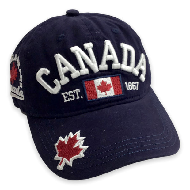 Youth Embroidered Canada Est. 1867 Free Adjustable Hat