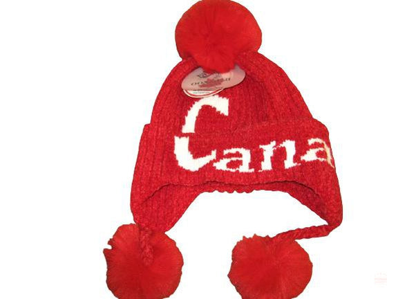 Tuque douce d'hiver Canada pour dames avec pompon