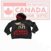 Canadian-Made Moose Hoodie with Buffalo Plaid Pocket