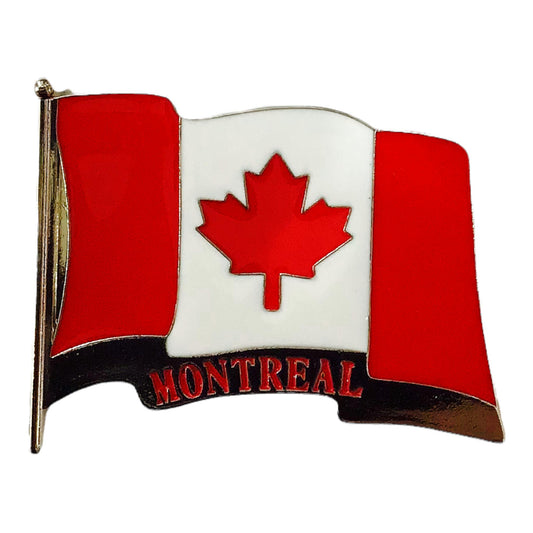 Canada waving flag Montreal Name Magnet Drop Metal DieCast