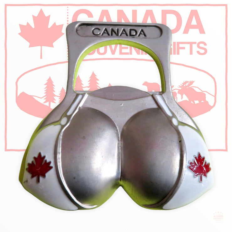 Magnet Maple Leaf Bikini Boobs Bottle Opener - Magnetic Metal Souvenir Gift