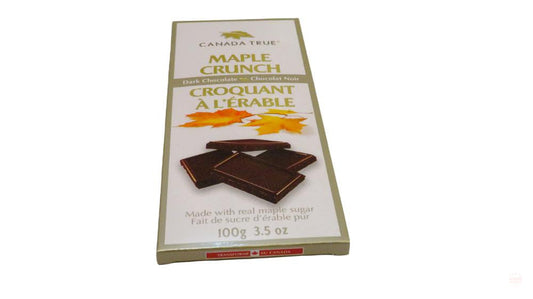 Chocolat noir Maple Crunch 1 paquet de 100 g de Canada Véritable chocolat noir Maple Crunch canadien