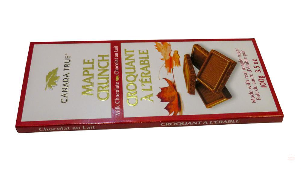 Maple Crunch Milk Chocolate 1 Pack of 100 g by Canada True Canadian Maple Crunch Milk Chocolate