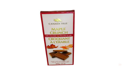 Chocolat au lait croquant à l'érable 1 paquet de 100 g de Canada Véritable chocolat au lait croquant à l'érable canadien