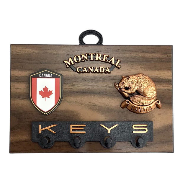 Montreal Canada Wooden Souvenir Wall Plaque 6” x 4” Canada Beaver