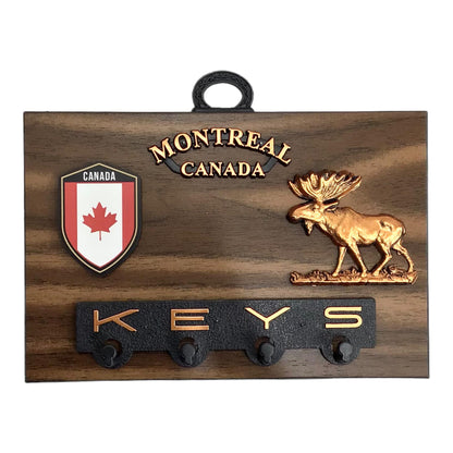 Montreal Canada Wooden Souvenir Wall Plaque 6” x 4” Canada Moose