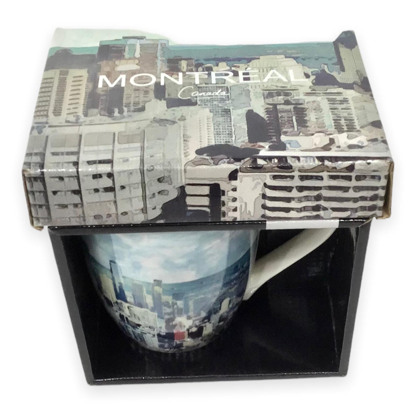 Montreal City Skyline Coffee Mug with Matching Gift Box 15oz Ceramic Mug | Travel Mugs and Coffee Cup