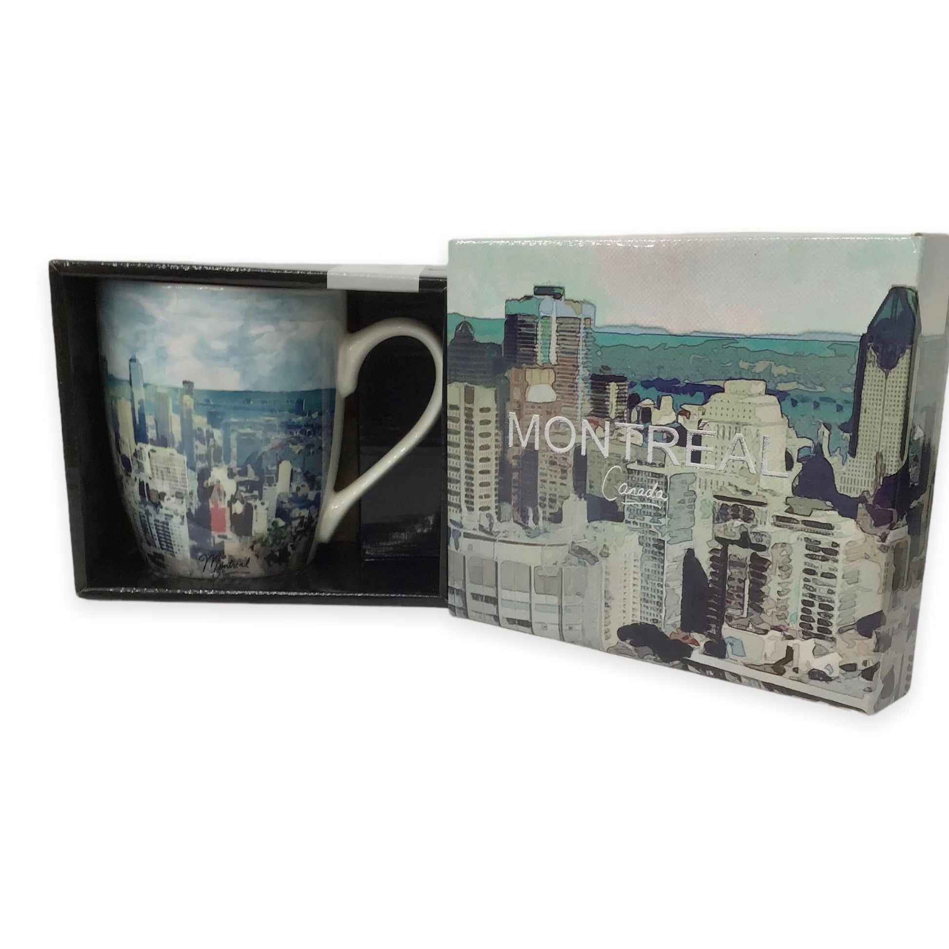 Montreal City Skyline Coffee Mug with Matching Gift Box 15oz Ceramic Mug | Travel Mugs and Coffee Cup