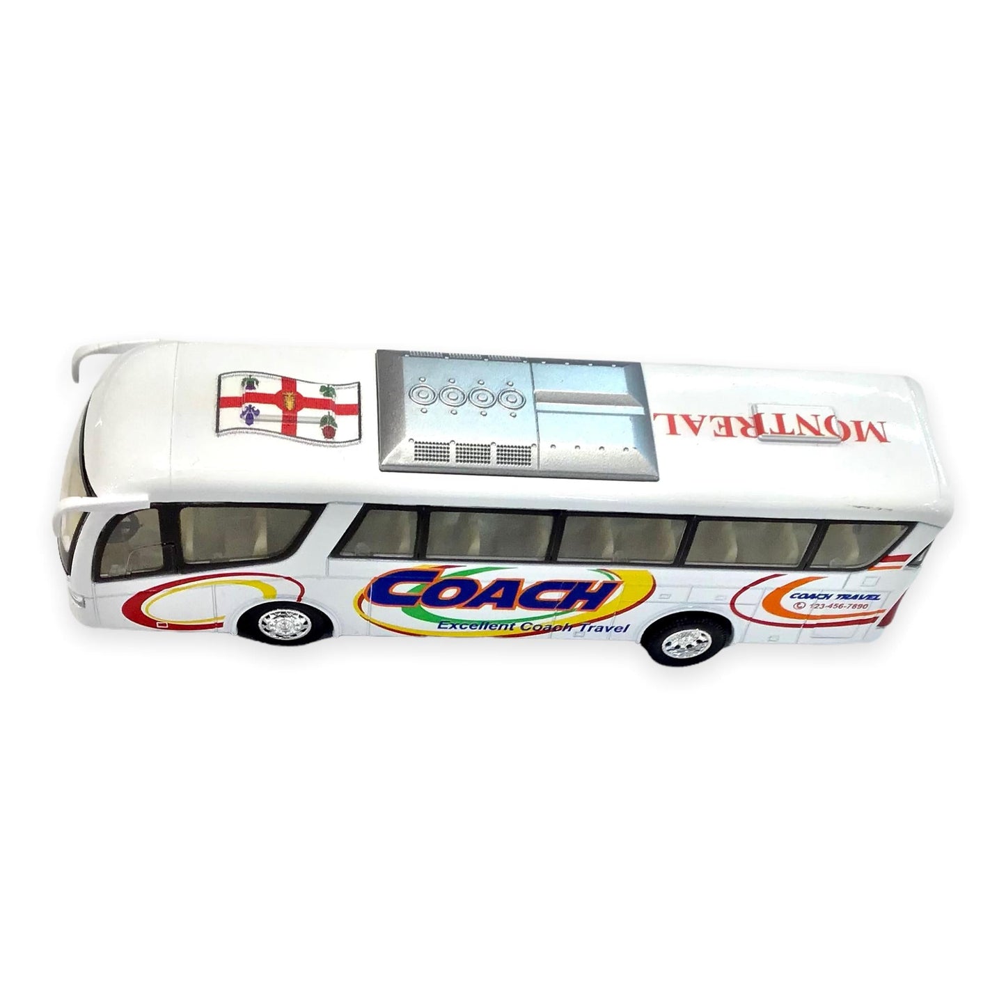 Montreal Coach Travel Tour Bus Toys Souvenir Gift - Metal Die Cast 7 inches