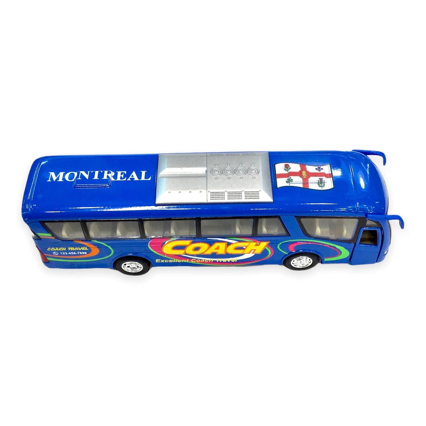 Montreal Coach Travel Tour Bus Toys Souvenir Gift - Metal Die Cast 7 inches