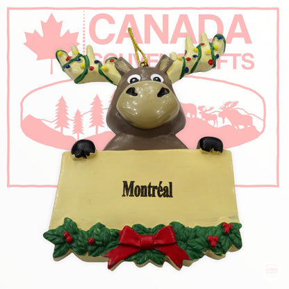 Montreal Moose Christmas Holiday Ornament