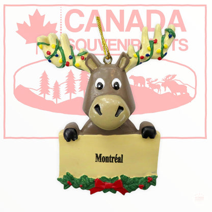 Montreal Moose Christmas Holiday Ornament