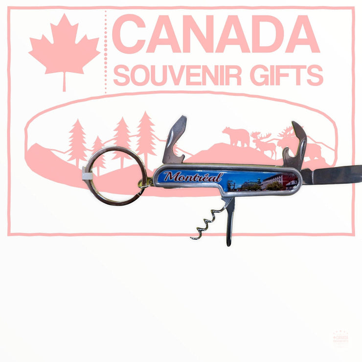 Montreal Pocket Knife Key Chain - Travel Camping Pocket Knife Souvenir Canada
