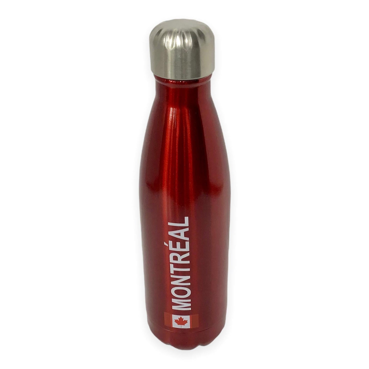 Montreal Red Stainless Metal Water Bottle