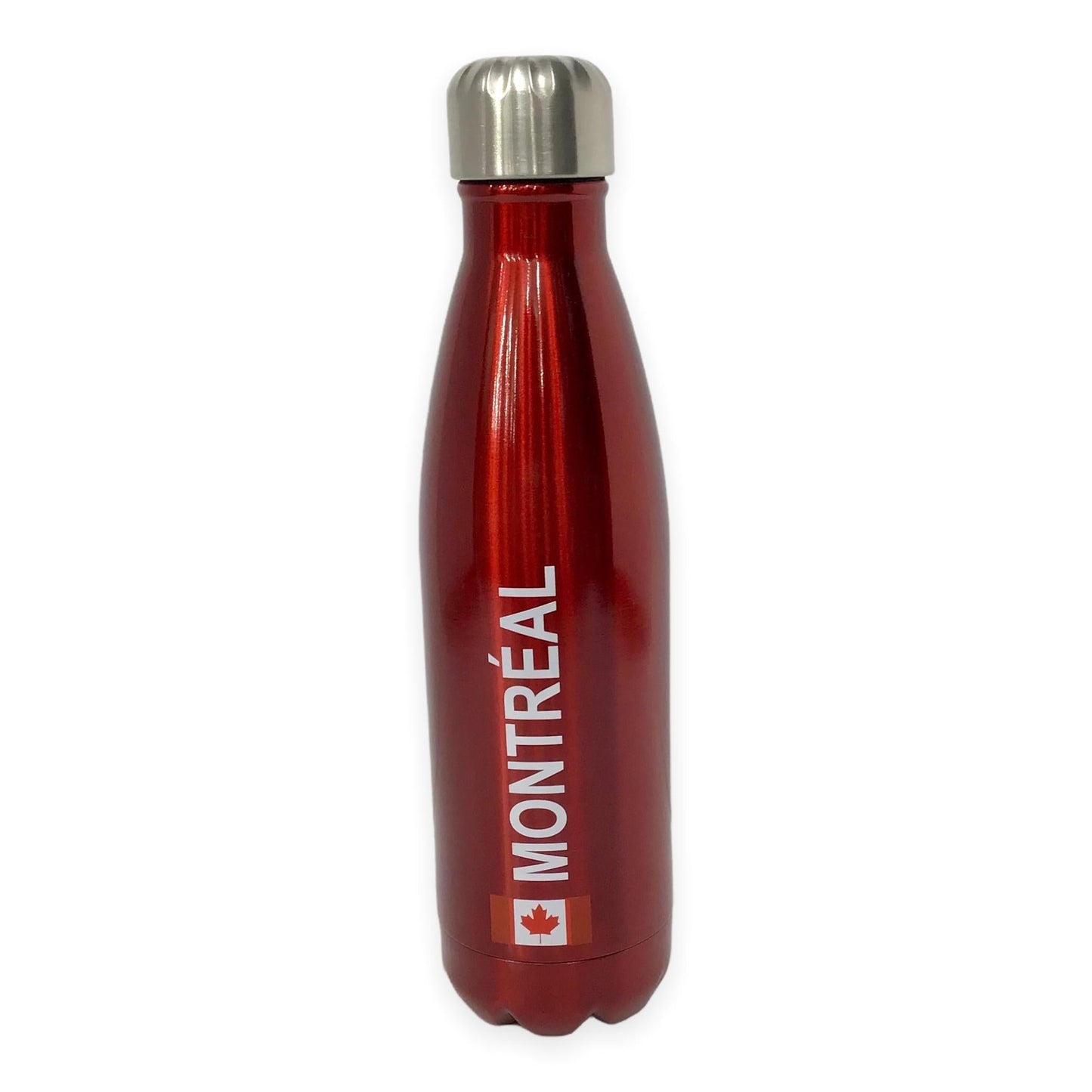 Montreal Red Stainless Metal Water Bottle