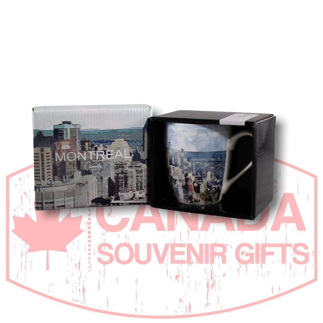 Montreal Scene Coffee Mug | City Landmark Coffee Cup - Matching Gift Box